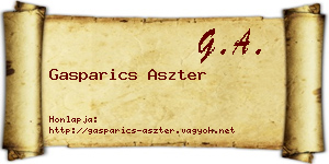 Gasparics Aszter névjegykártya